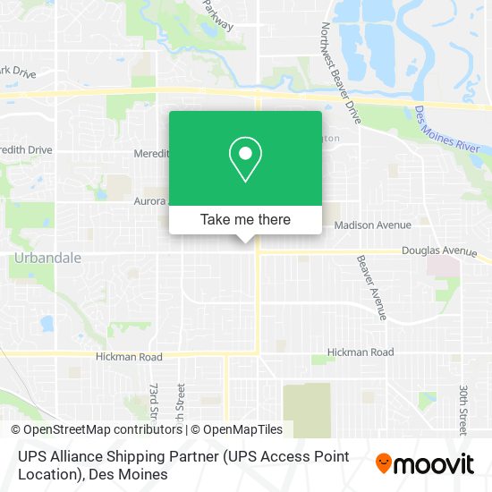 Mapa de UPS Alliance Shipping Partner (UPS Access Point Location)