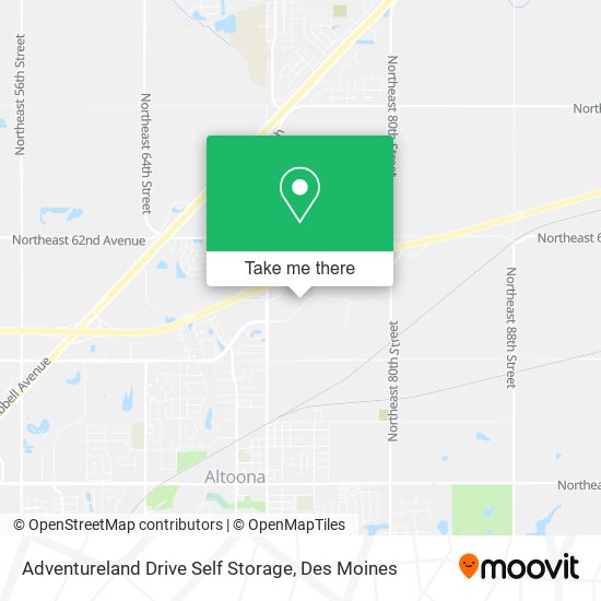 Adventureland Drive Self Storage map