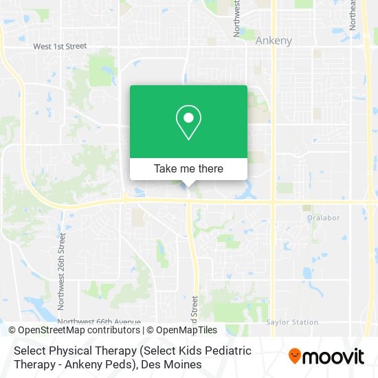 Select Physical Therapy (Select Kids Pediatric Therapy - Ankeny Peds) map