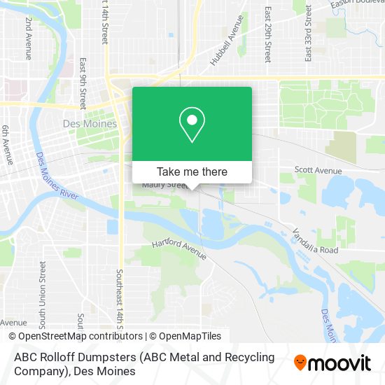 Mapa de ABC Rolloff Dumpsters (ABC Metal and Recycling Company)