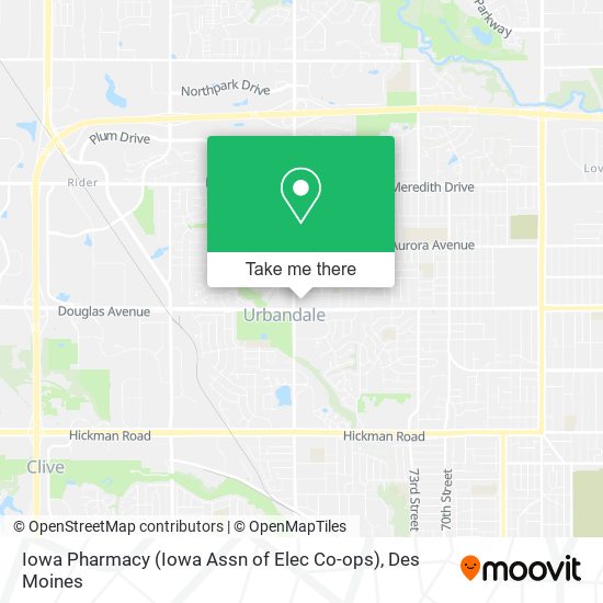 Mapa de Iowa Pharmacy (Iowa Assn of Elec Co-ops)