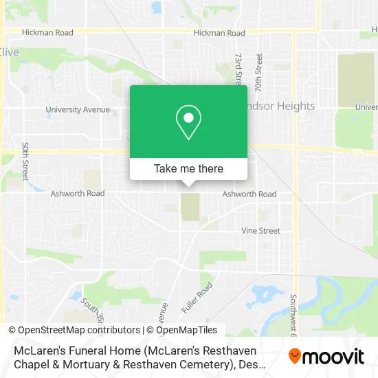 McLaren's Funeral Home (McLaren's Resthaven Chapel & Mortuary & Resthaven Cemetery) map