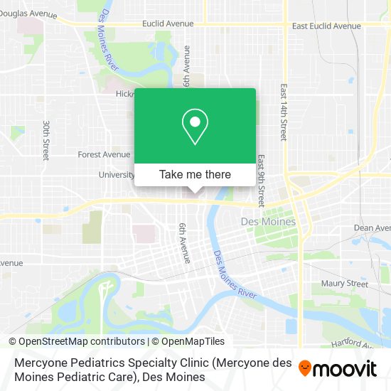 Mapa de Mercyone Pediatrics Specialty Clinic (Mercyone des Moines Pediatric Care)