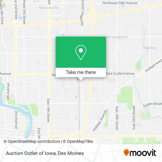 Auction Outlet of Iowa map