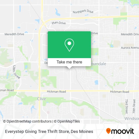 Mapa de Everystep Giving Tree Thrift Store