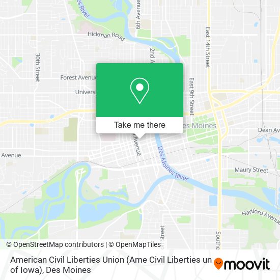 American Civil Liberties Union (Ame Civil Liberties un of Iowa) map