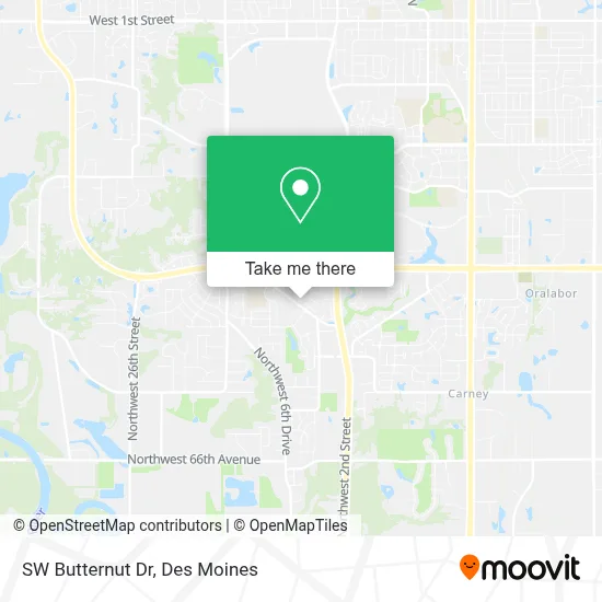 SW Butternut Dr map