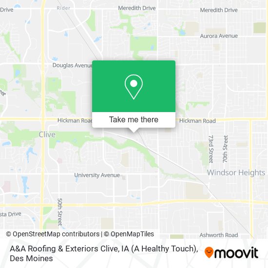 A&A Roofing & Exteriors Clive, IA (A Healthy Touch) map