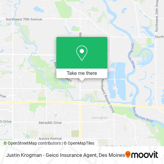 Justin Krogman - Geico Insurance Agent map