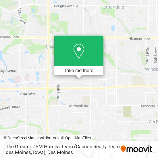 Mapa de The Greater DSM Homes Team (Cannon Realty Team, des Moines, Iowa)