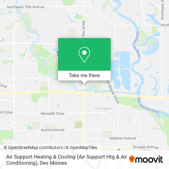 Air Support Heating & Cooling (Air Support Htg & Air Conditioning) map