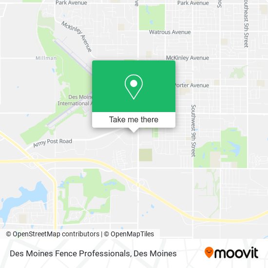 Des Moines Fence Professionals map