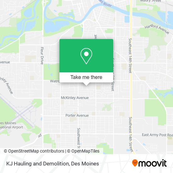 KJ Hauling and Demolition map