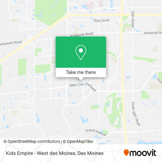 Mapa de Kids Empire - West des Moines