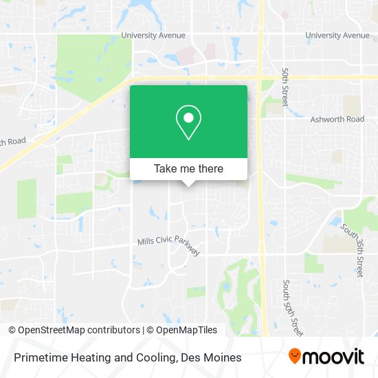Primetime Heating and Cooling map