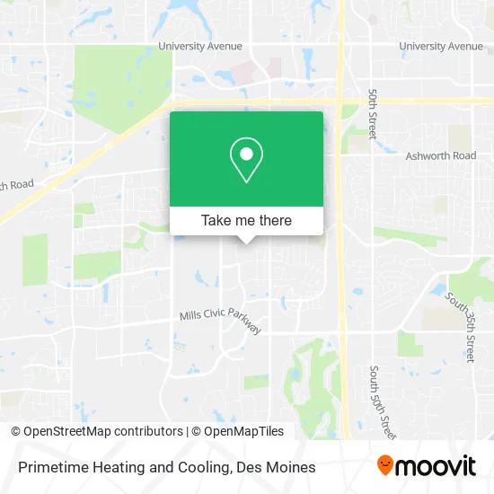 Mapa de Primetime Heating and Cooling
