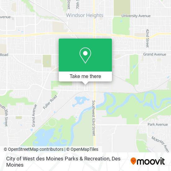 City of West des Moines Parks & Recreation map