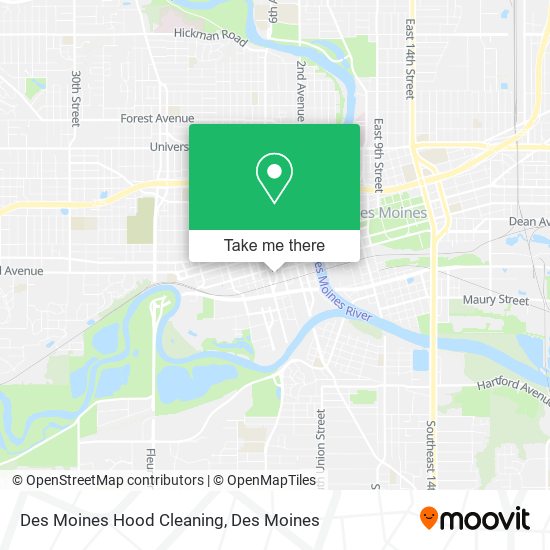 Des Moines Hood Cleaning map