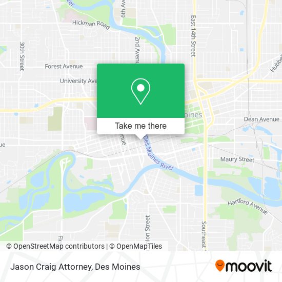 Jason Craig Attorney map