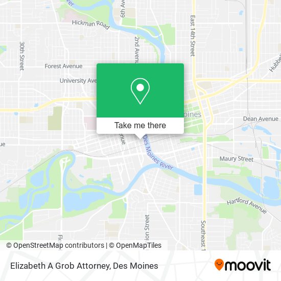 Elizabeth A Grob Attorney map