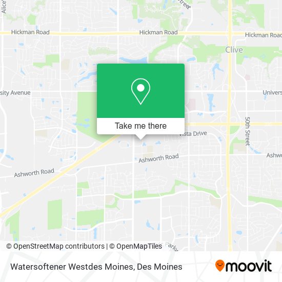 Mapa de Watersoftener Westdes Moines