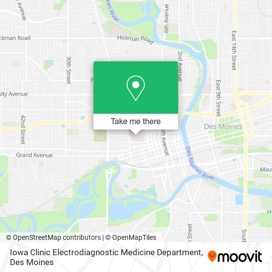 Mapa de Iowa Clinic Electrodiagnostic Medicine Department
