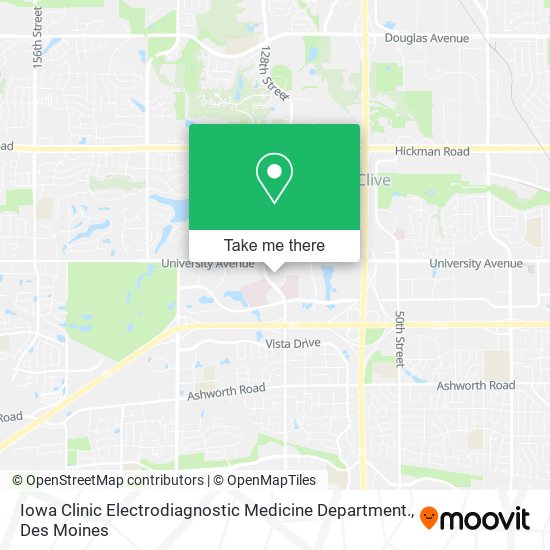 Iowa Clinic Electrodiagnostic Medicine Department. map