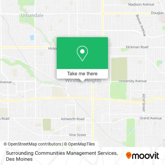 Surrounding Communities Management Services map