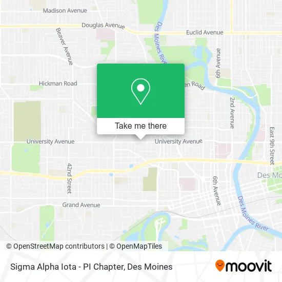 Mapa de Sigma Alpha Iota - PI Chapter
