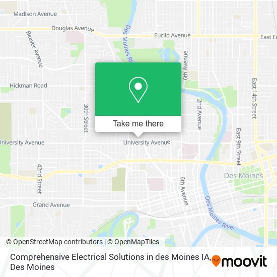 Comprehensive Electrical Solutions in des Moines IA map