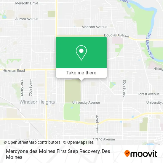 Mercyone des Moines First Step Recovery map