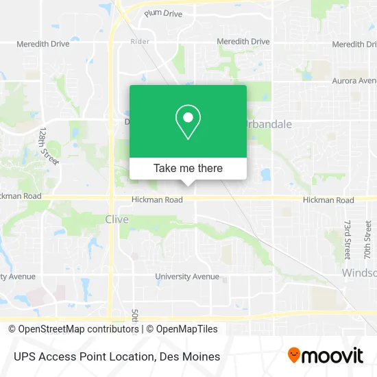 UPS Access Point Location map