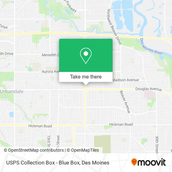 USPS Collection Box - Blue Box map