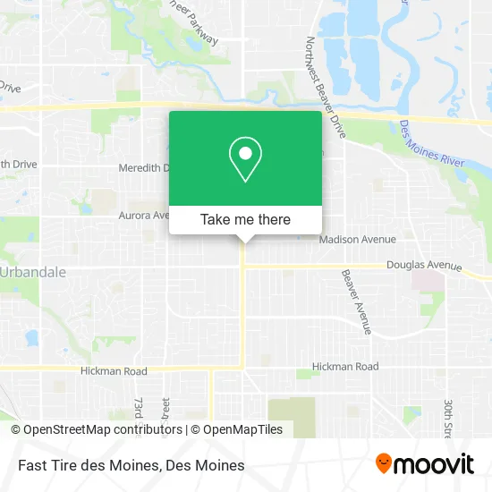 Fast Tire des Moines map