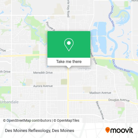Des Moines Reflexology map