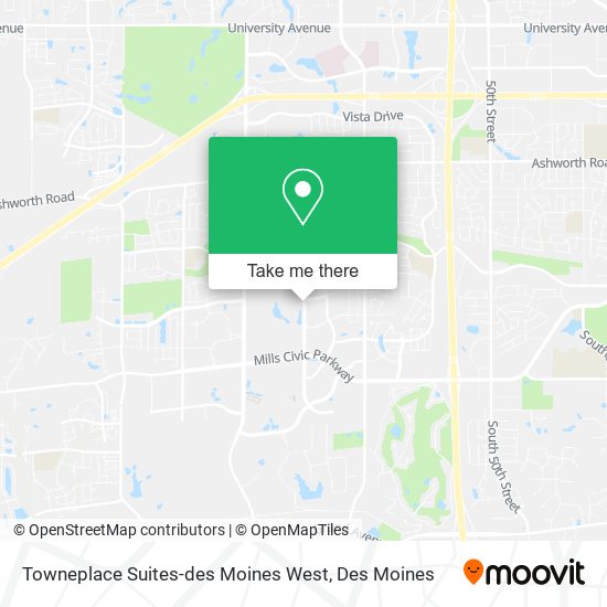 Mapa de Towneplace Suites-des Moines West