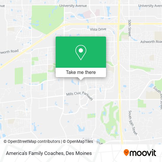 America's Family Coaches map