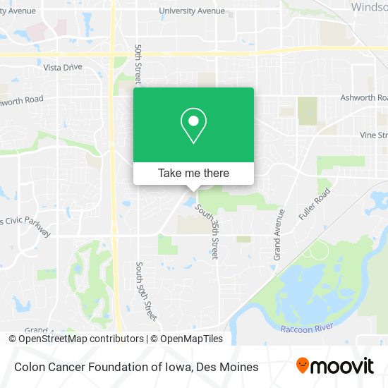 Mapa de Colon Cancer Foundation of Iowa