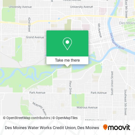 Mapa de Des Moines Water Works Credit Union