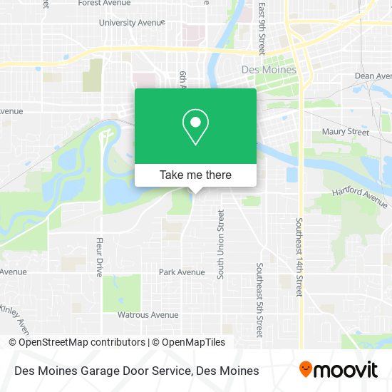 Mapa de Des Moines Garage Door Service