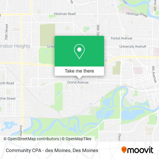 Community CPA - des Moines map