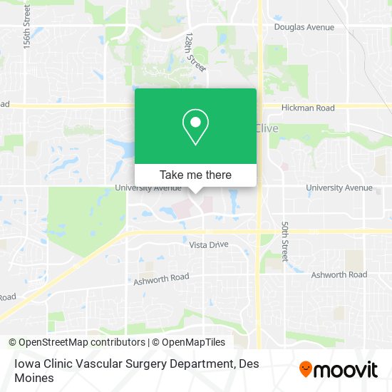 Iowa Clinic Vascular Surgery Department map