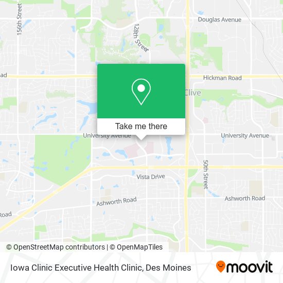 Iowa Clinic Executive Health Clinic map