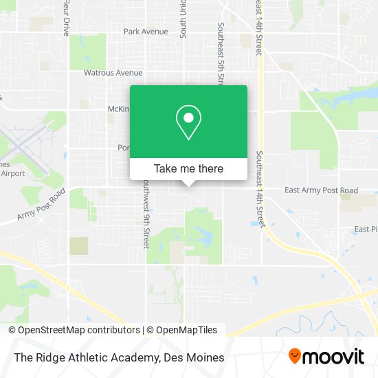 The Ridge Athletic Academy map