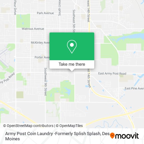 Army Post Coin Laundry -Formerly Splish Splash map