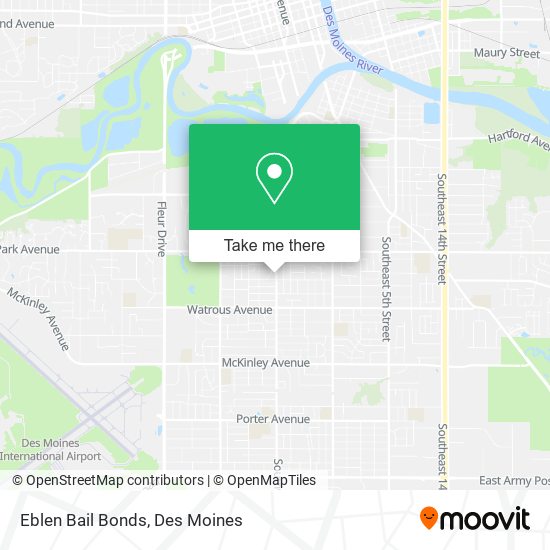 Eblen Bail Bonds map