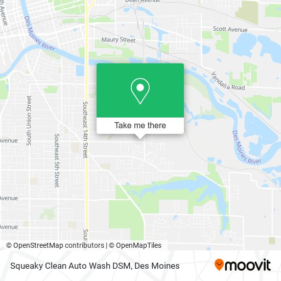 Mapa de Squeaky Clean Auto Wash DSM