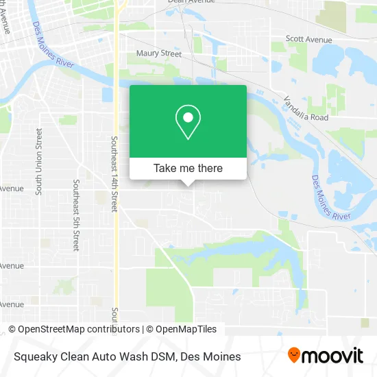 Squeaky Clean Auto Wash DSM map