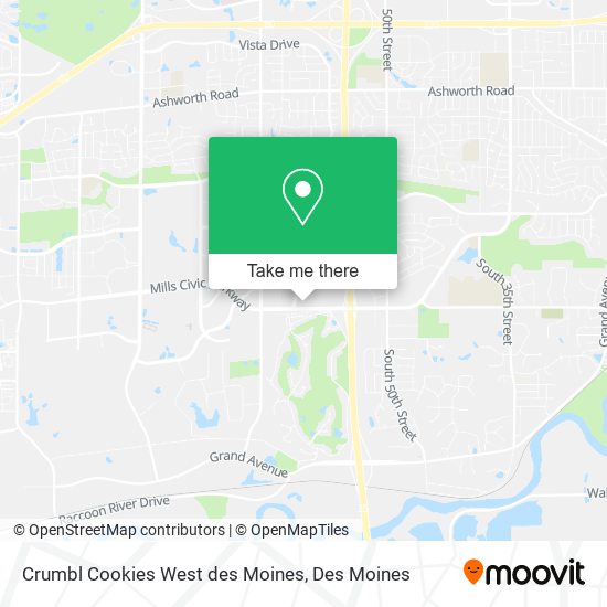 Mapa de Crumbl Cookies West des Moines