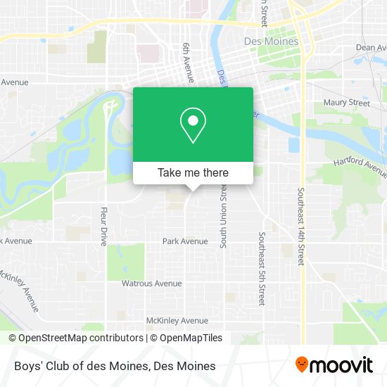 Boys' Club of des Moines map